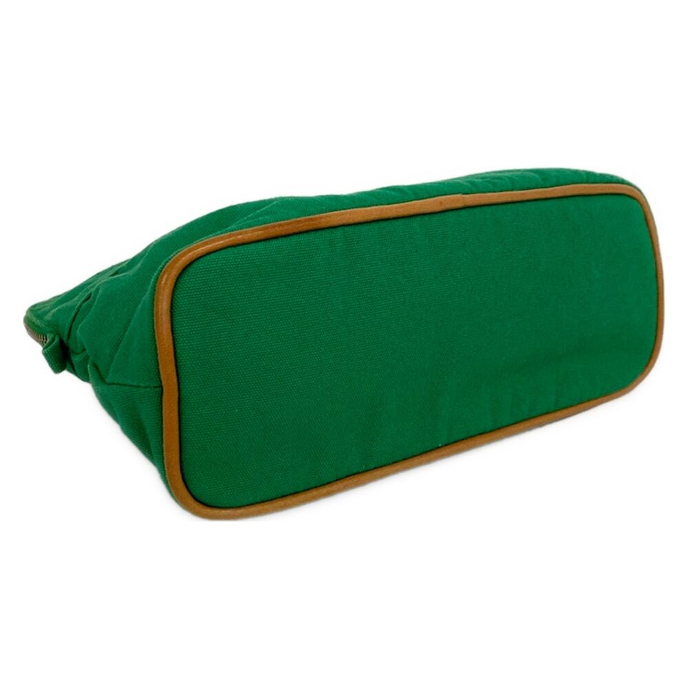 Hermès Bolide Pouch 25 Pouch Green Beige Canvas Leather - Picture 3 of 9